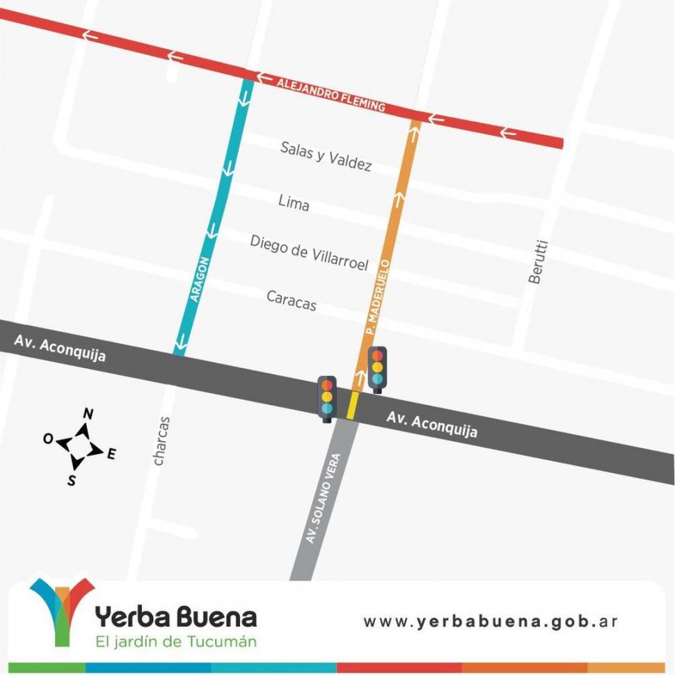 CÓMO QUEDARÁ. Las flechas indican el nuevo sentido de circulación. 