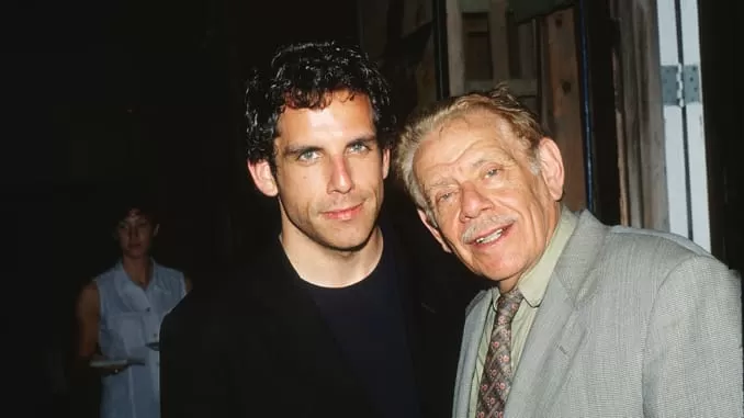 Jerry Stiller junto a su hijo Ben. 