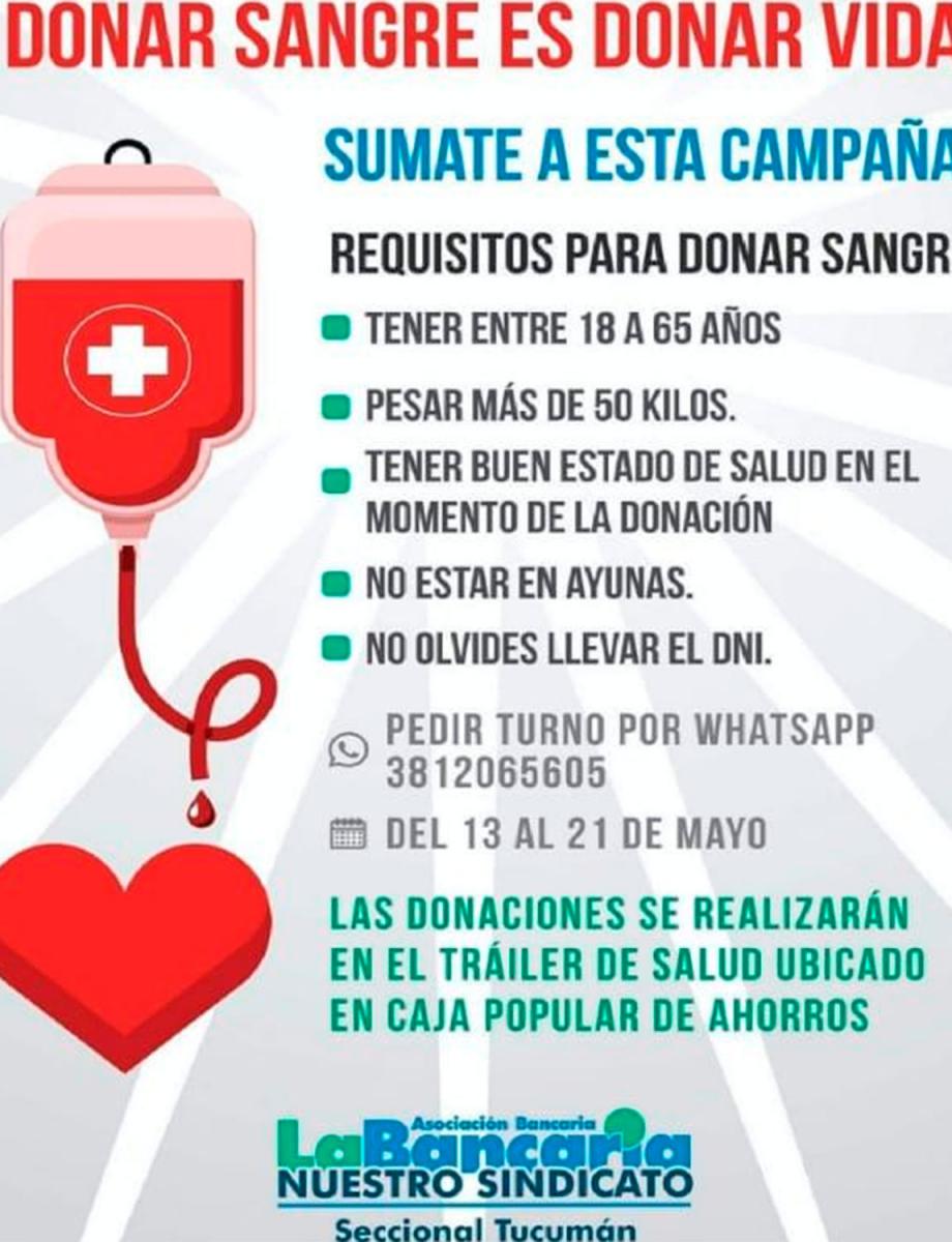Lanzan una campaña céntrica para que los tucumanos donen sangre
