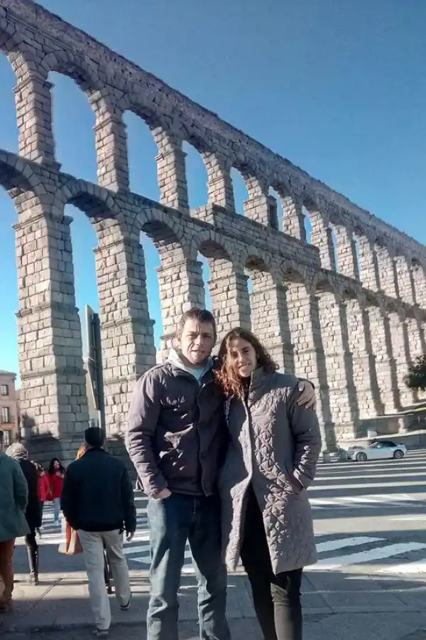 Caco y Ana Inés, en Europa.