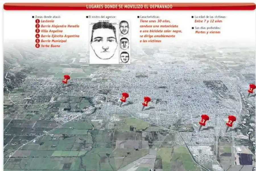 AYUDA. Una infografía que publicó LA GACETA para referenciar dónde se habían concretado los ataques a las menores.