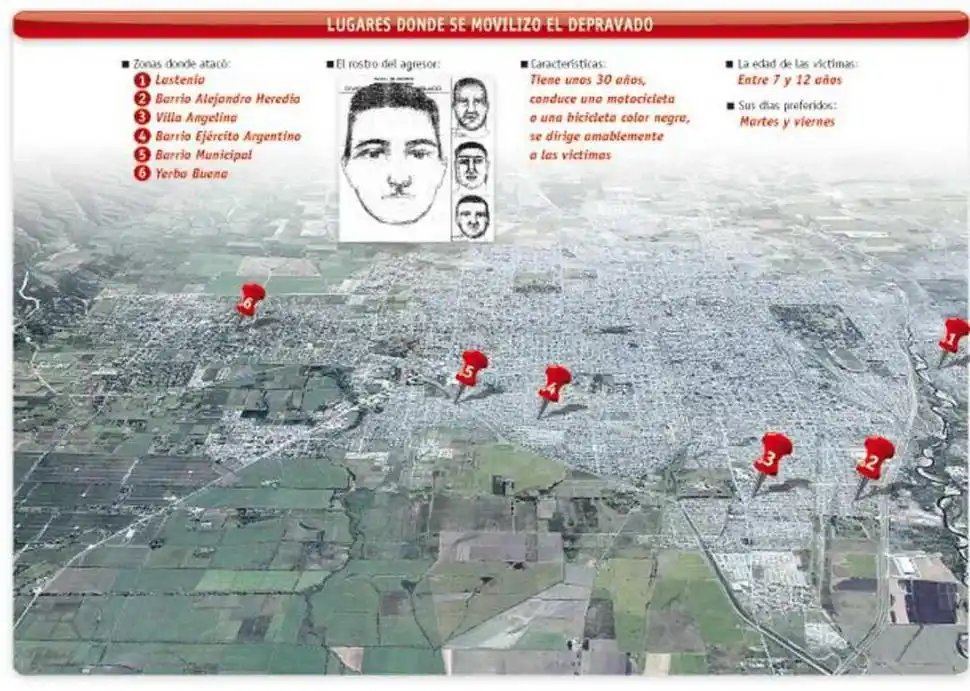 AYUDA. Una infografía que publicó LA GACETA para referenciar dónde se habían concretado los ataques a las menores.