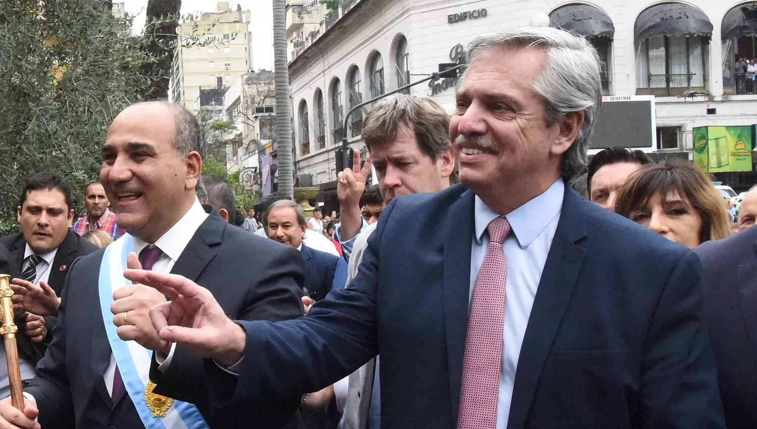 EN TUCUMÁN. Alberto Fernández acompañó a Juan Manzur en la asunción de su segundo mandato.