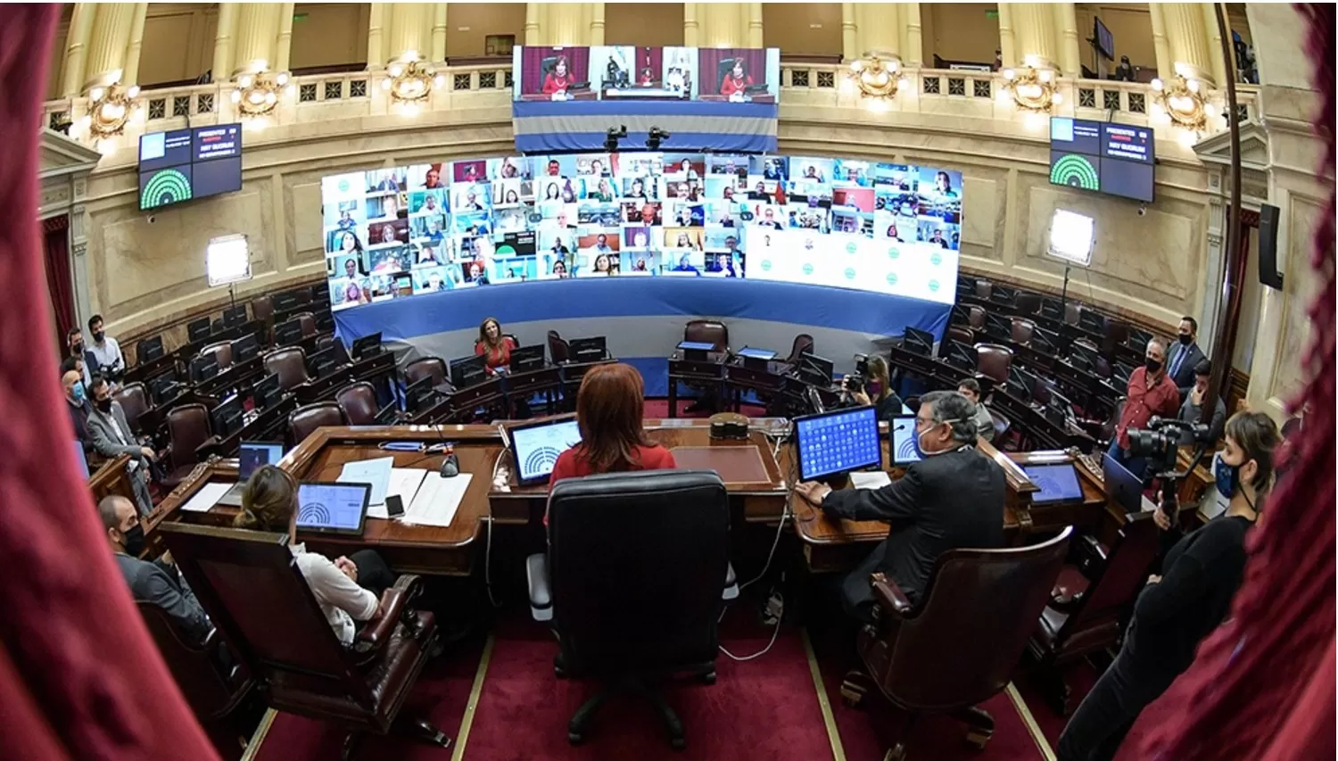 VIRTUAL. La semana pasada el Senado sesionó por primera vez en la historia mediante videoconferencia.