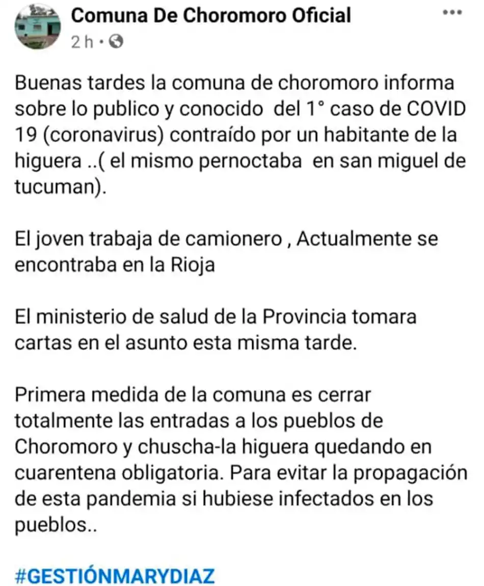 Un pueblo atemorizado: en Choromoro aflige que haya contagios de covid-19 y cierran los accesos