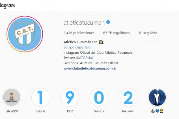 Atlético recuperó su nombre en Instagram