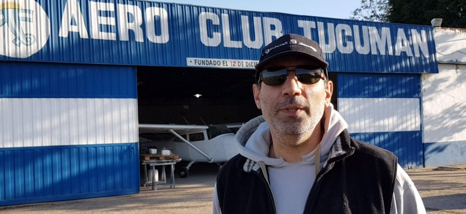 José Luis Sadir, presidente del Aero Club Tucumán