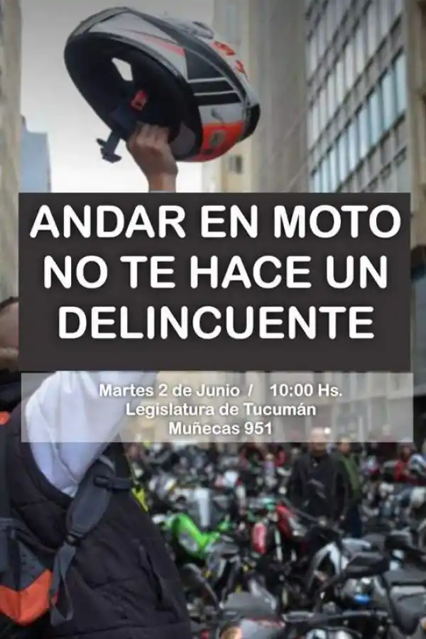 Andar en moto no te hace delincuente: la movida que impulsan en las redes sociales