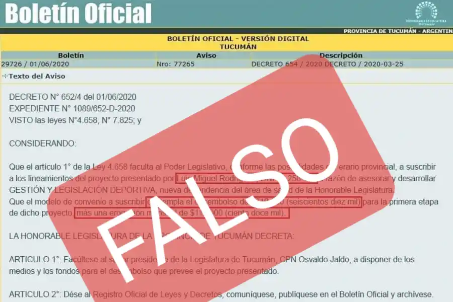 Otra fake-news: en la Legislatura desmienten un aporte para el Pulguita Rodríguez