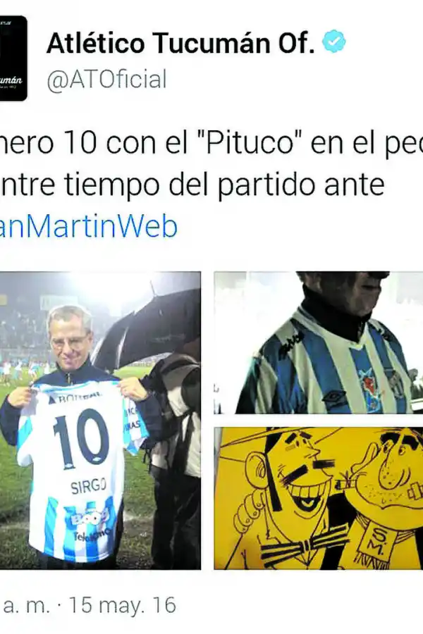 CURIOSIDADES. Los dibujos de Sirgo están en un huevo de Pascuas o en un féretro. El Pituco es la imagen de la alegría “decana” por llegar a la Copa.