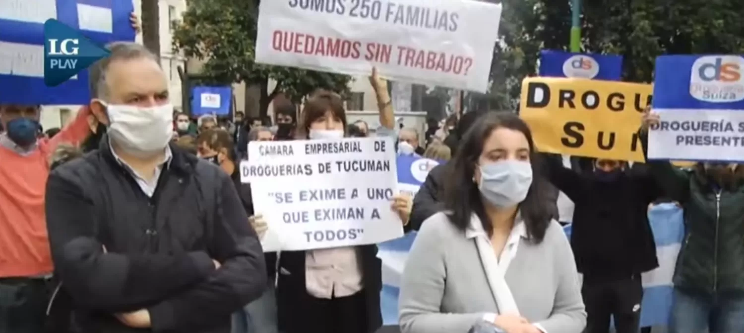 EN JUNIO. Propietarios de Droguerías de Tucumán habían protestado en la Legislatura. Archivo LA GACETA