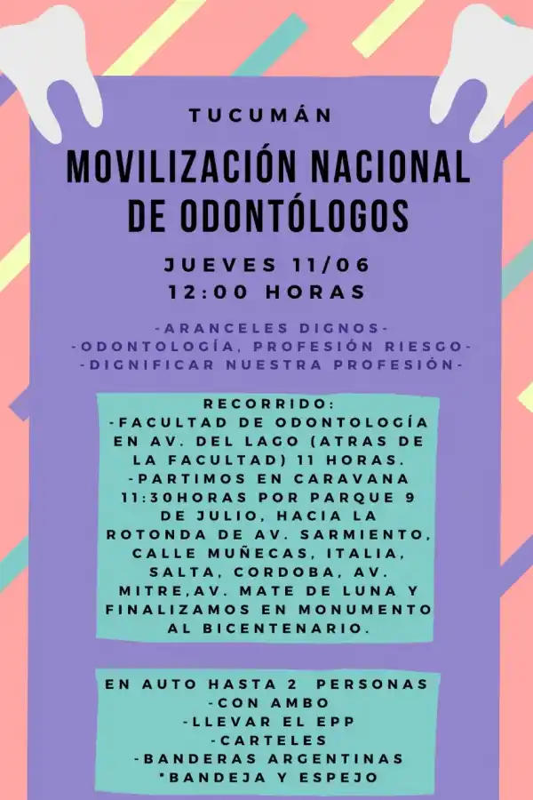 Los odontólogos se hacen escuchar en Tucumán para dignificar la profesión