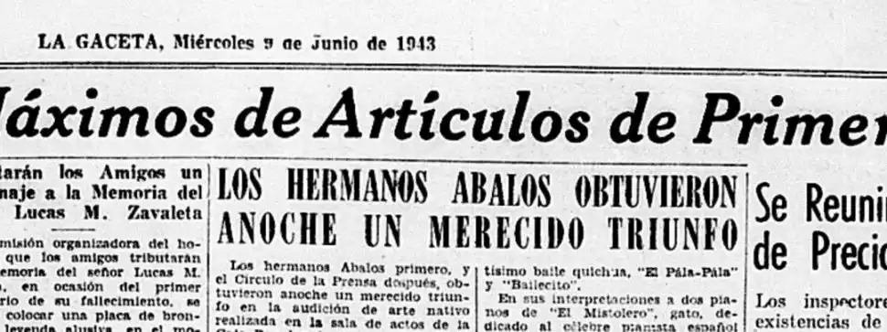 LA NOTICIA . El título de la crónica que publicó LA GACETA al día siguiente. 