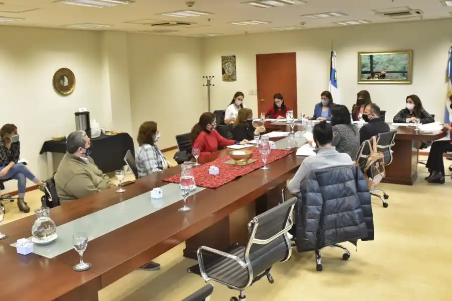REUNIÓN. El viernes, legisladoras y docentes dialogaron sobre los contenidos. Foto: Prensa Legislatura.