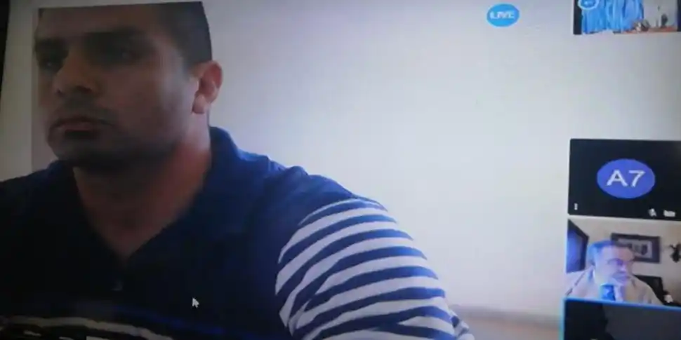 EL CONDENADO. Vallejo siguió la audiencia desde el penal de Pinto.  