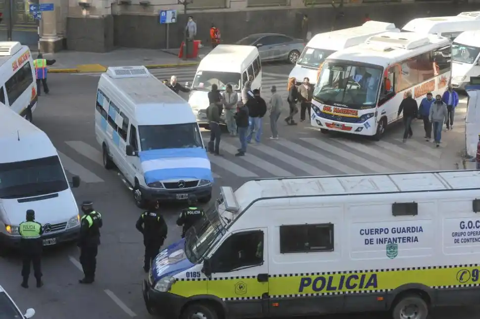 Bloqueo en la plaza. la gaceta / fotos de antonio ferroni  