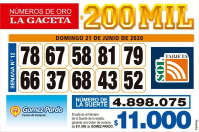 Los Números de Oro de LA GACETA
