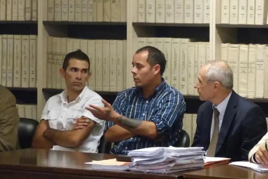 LOS CONDENADOS. Luis Aguilar y William Doldan durante una de las audiencias.