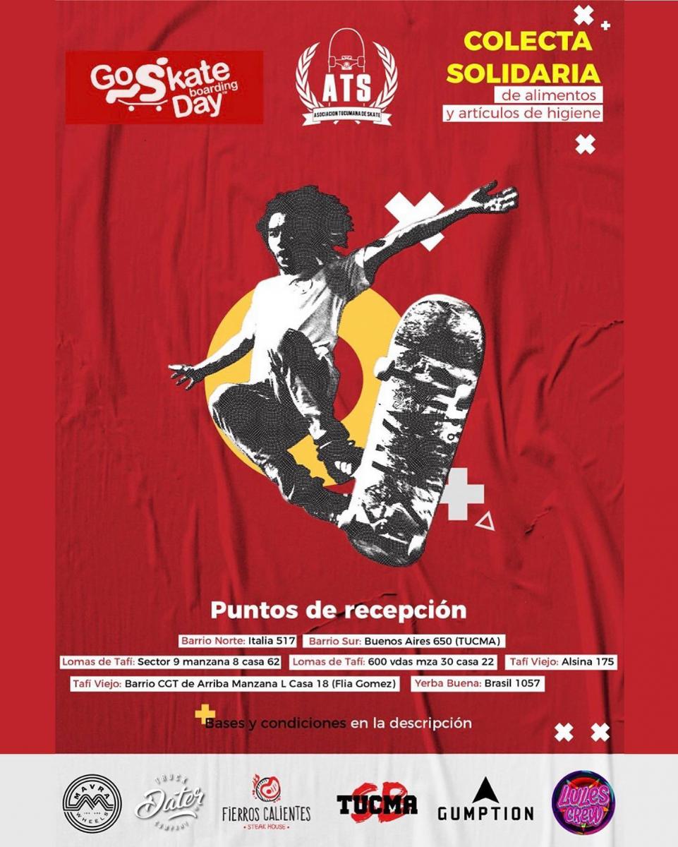 Skaters tucumanos festejan su día con una acción solidaria y un challenge virtual