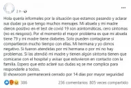 La publicación de la hija de una de las infectadas de Monteros que se volvió viral
