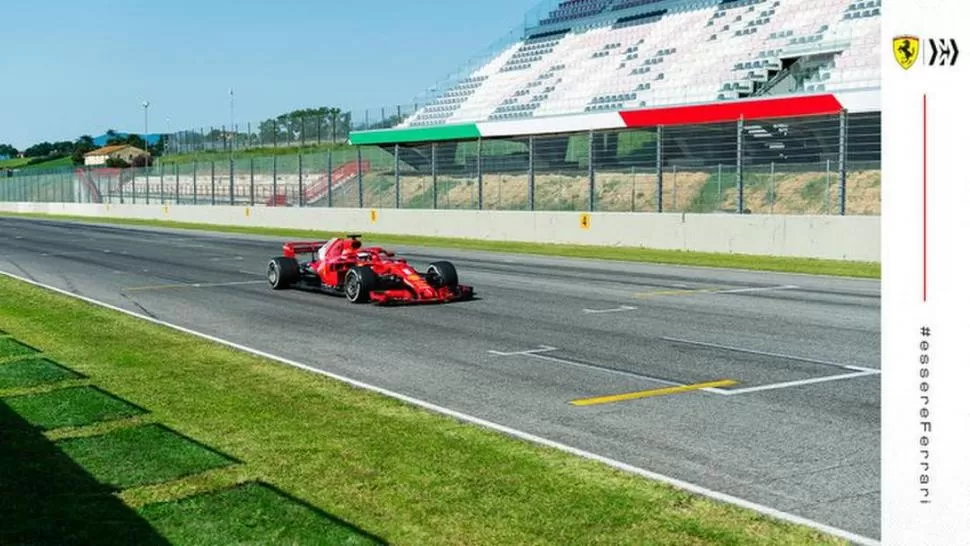 PRUEBAS. En Mugello, Vettel y Leclerc aceleraron sendos modelos SF90. escuderia ferrari