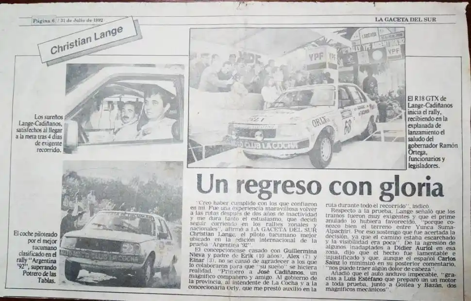 LA CRÓNICA. En las páginas de LA GACETA se pudo leer en aquellos días una amplia cobertura de la competencia.