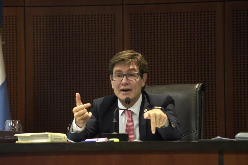 CAMARISTA DE APELACIONES. El juez Enrique Pedicone en la audiencia del caso del senador José Alperovich. 