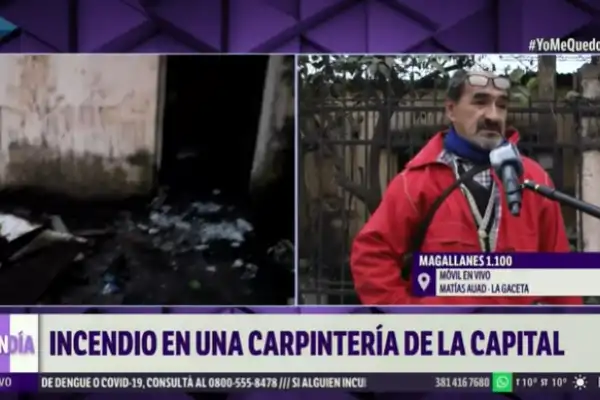 Se incendió una carpintería que funciona hace 30 años en el sur de la capital