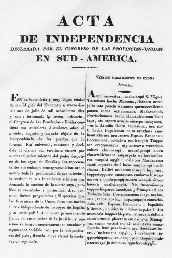  DECLARACIÓN. Fue traducida y difundida en dos lenguas autóctonas.