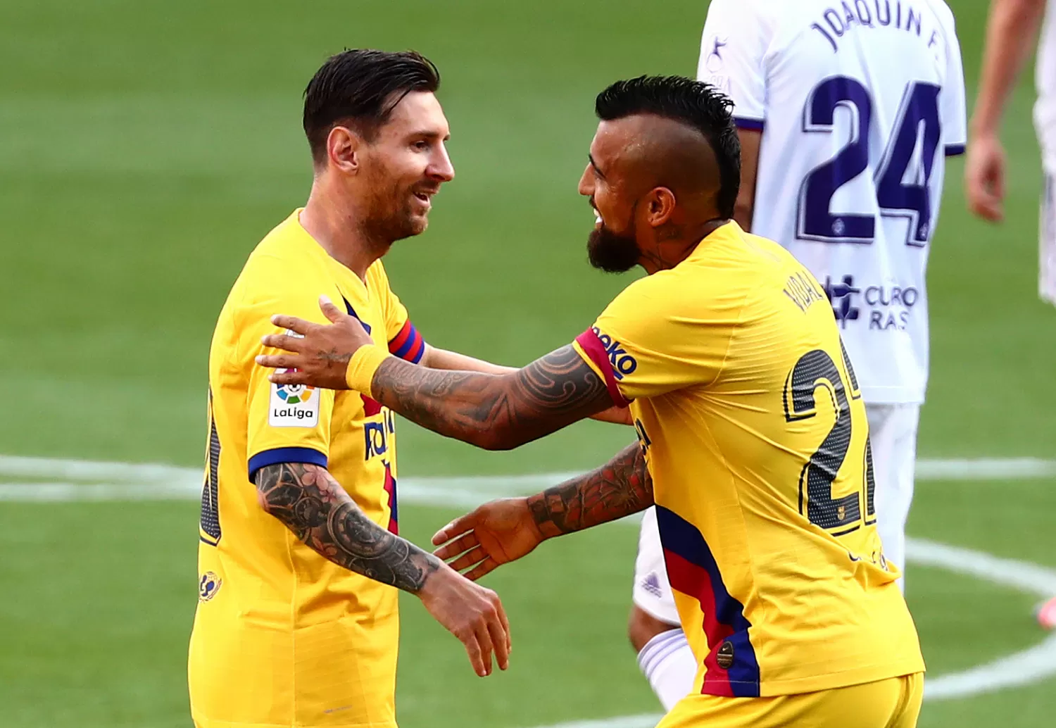 Messi y Vidal / Reuters
