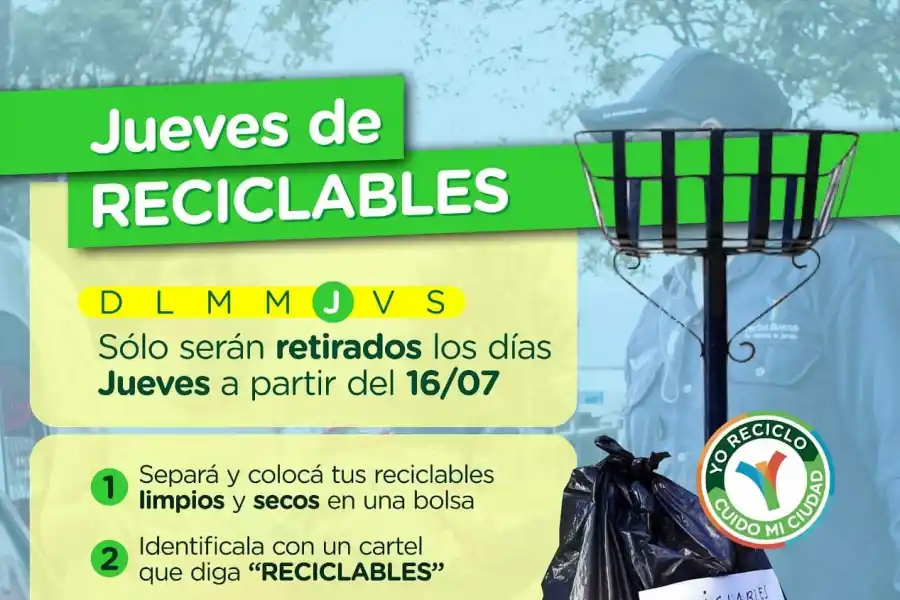 LA CAMPAÑA. El municipio compartió en las redes las pautas del programa de reciclaje.