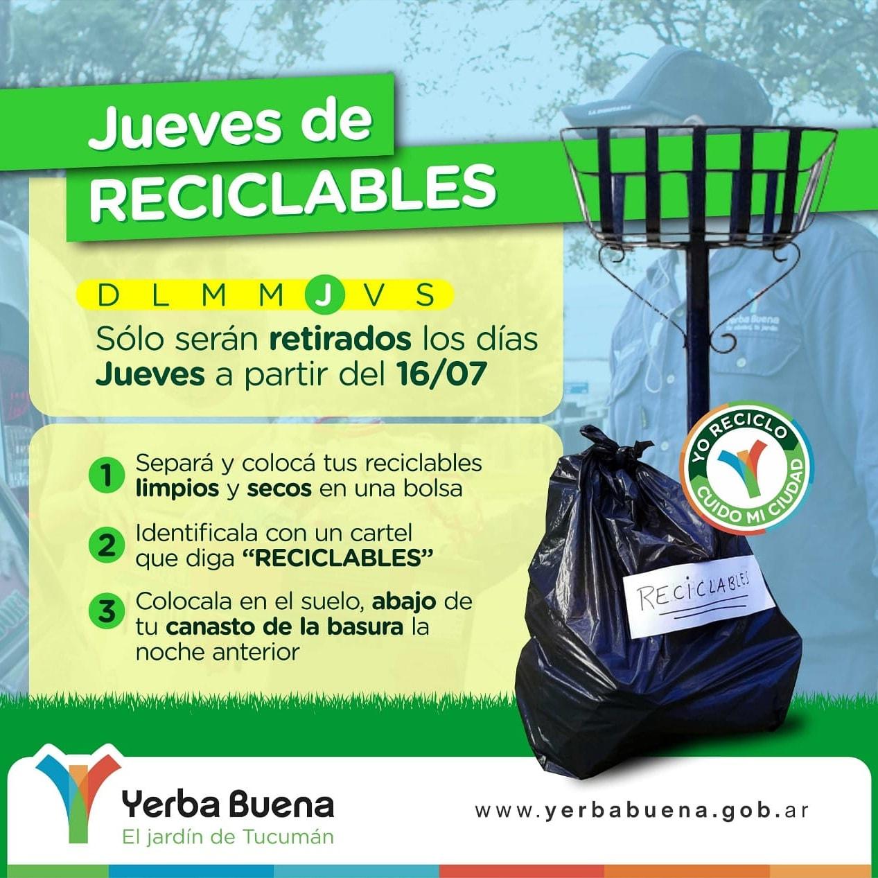 LA CAMPAÑA. El municipio compartió en las redes las pautas del programa de reciclaje.