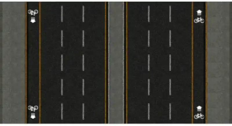 CARRILES. Veredas, ciclovías y calle.