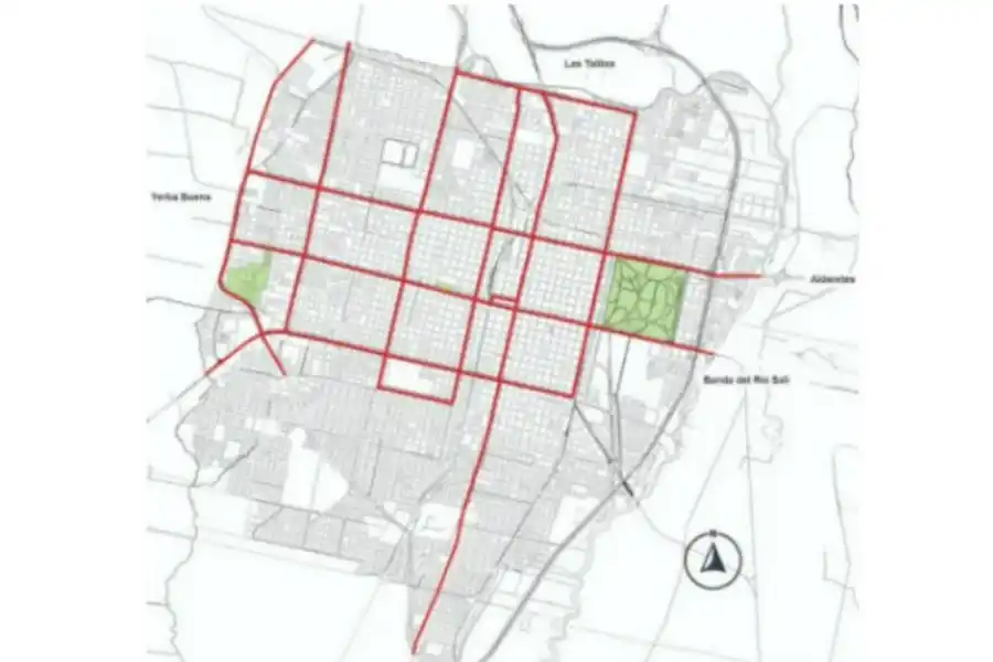 CICLOVÍAS. Las calles comprendidas en el circuito.