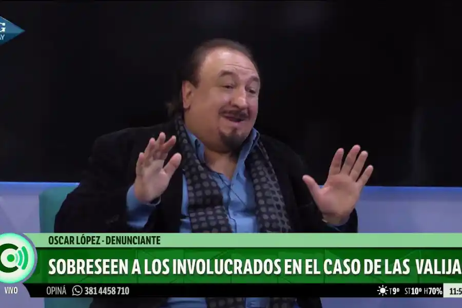 DENUNCIANTE. Oscar López, en una visita a LG Play. Archivo