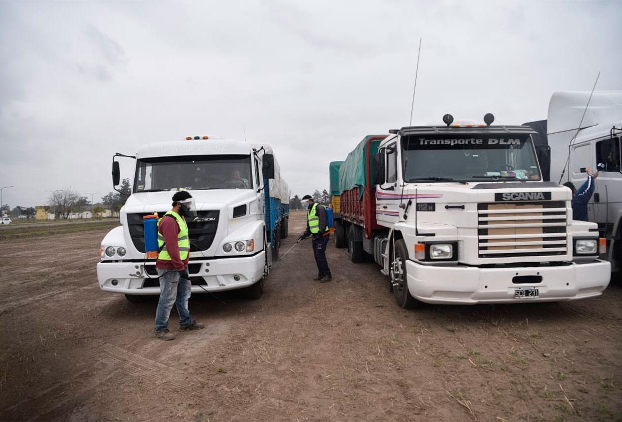 Desde hoy, todos los camioneros son sometidos a un control sanitario en Concepción