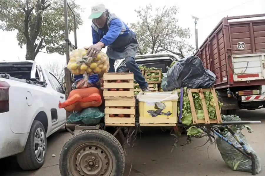 PRODUCTORES. Los agricultores venden sus productos en el Mercofrut.  