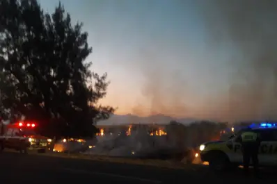 En Concepción, un incendio avanzó por cañaverales y se acercó a una planta transformadora