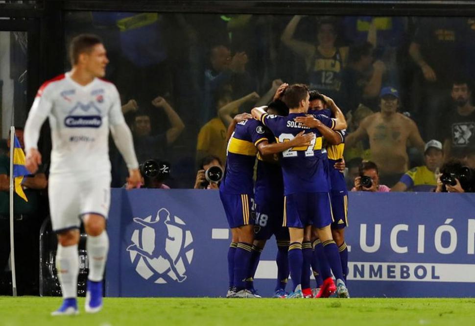 UNA PIEDRA EN EL CAMINO. El último festejo de Boca contra Independiente Medellín. El regreso de la Libertadores ya tiene fecha y los equipos argentinos siguen inactivos. 