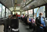 Choferes de colectivo autoconvocados marchan hacia la Legislatura