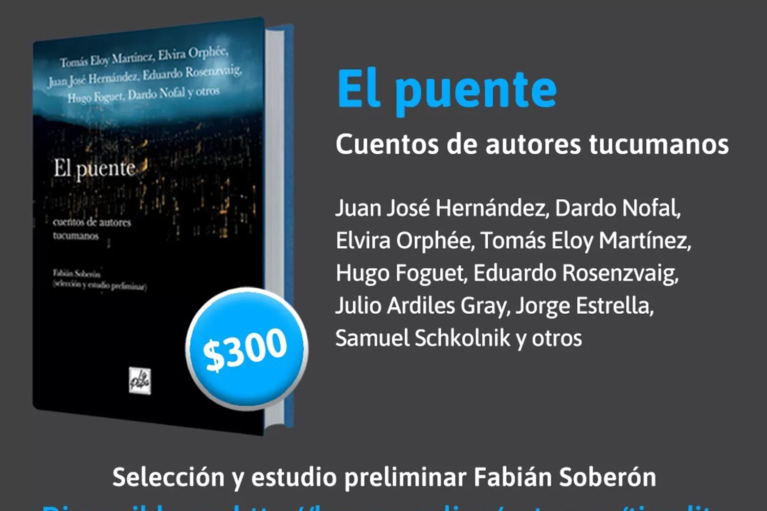 Publican una antología de cuentos de autores tucumanos