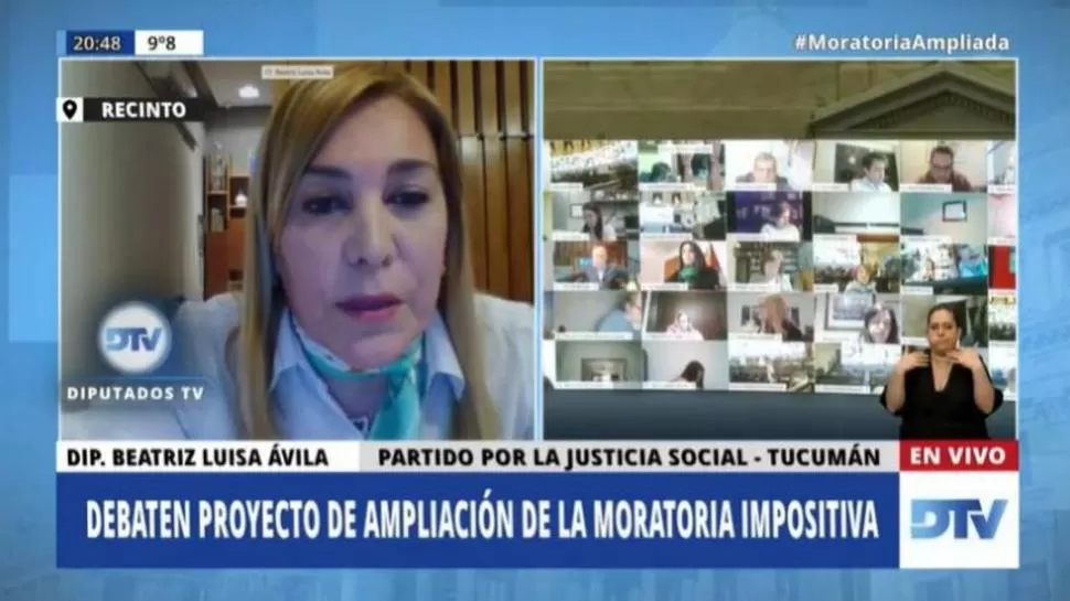 INTERVENCIÓN VIRTUAL. Ávila pidió ser justos, y no beneficiar a las empresas en crisis por delitos contra el fisco.  