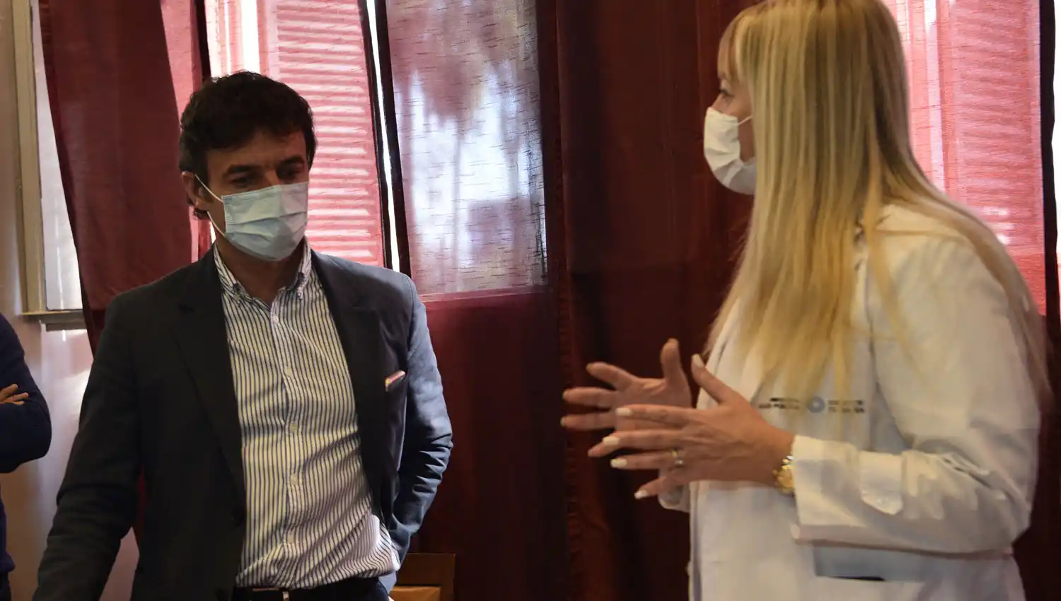 REUNIÓN. Chahla aseguró que se estableció el origen del primer contagio.