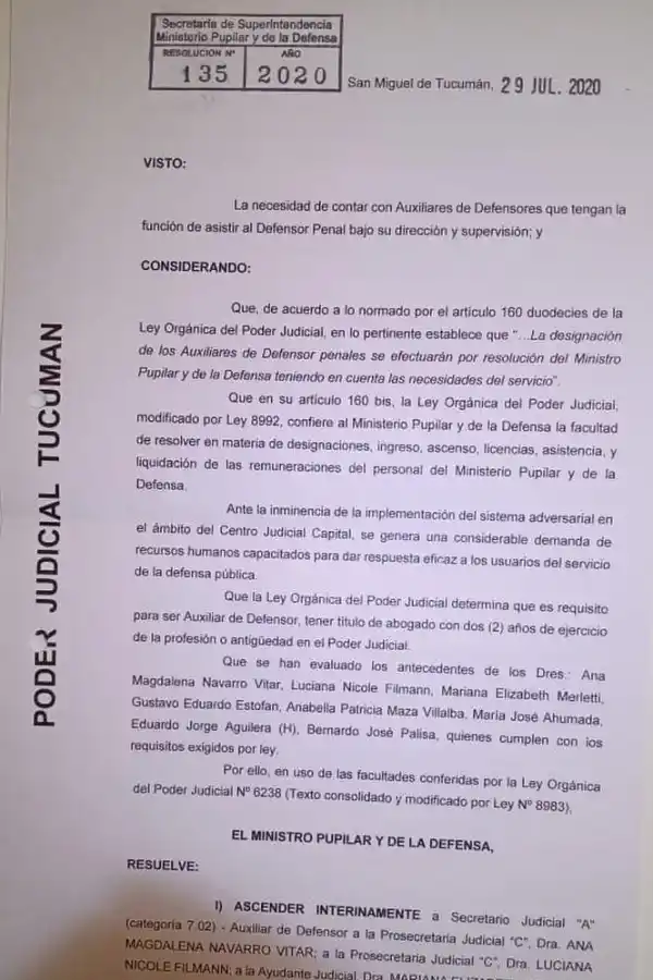 FACSÍMILES DE LAS RESOLUCIONES. El segundo ascenso.