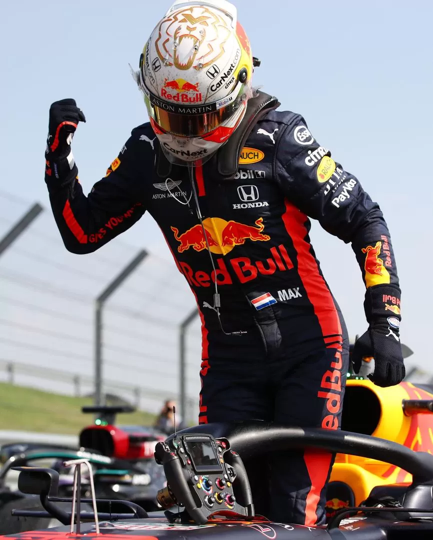 PURA FELICIDAD. Verstappen (Red Bull), aseguró que utilizó la estrategia correcta. 