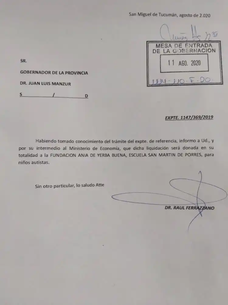 POR NOTA. El texto presentado ante el PE por Ferrazzano. Foto Twitter @rferrazzano