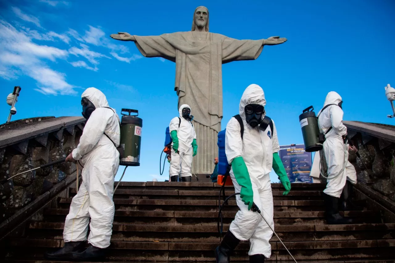 EL CRISTO REDENTOR. Río de Janeiro es una de las ciudades más afectadas por la pandemia.