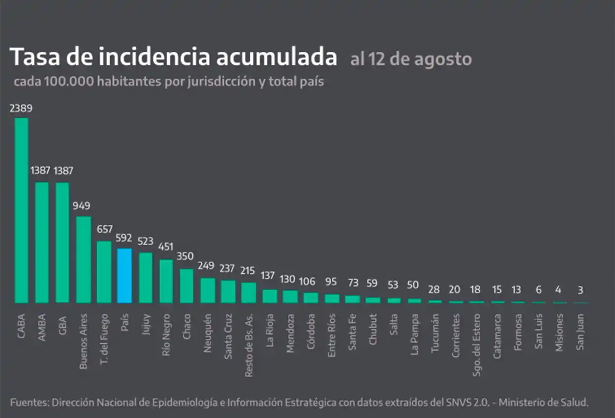 Uno por uno, los ocho gráficos que mostró Alberto Fernández sobre el coronavirus en el país