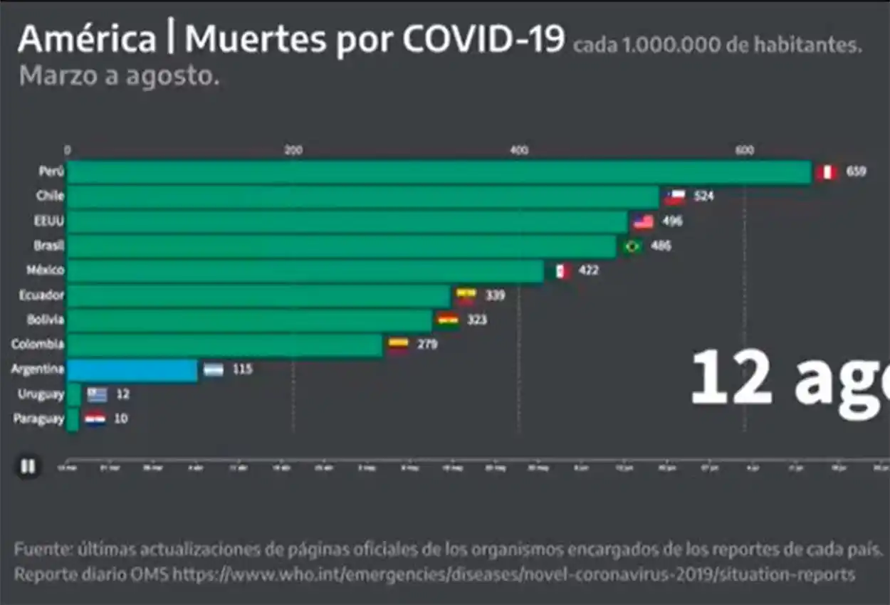 Uno por uno, los ocho gráficos que mostró Alberto Fernández sobre el coronavirus en el país