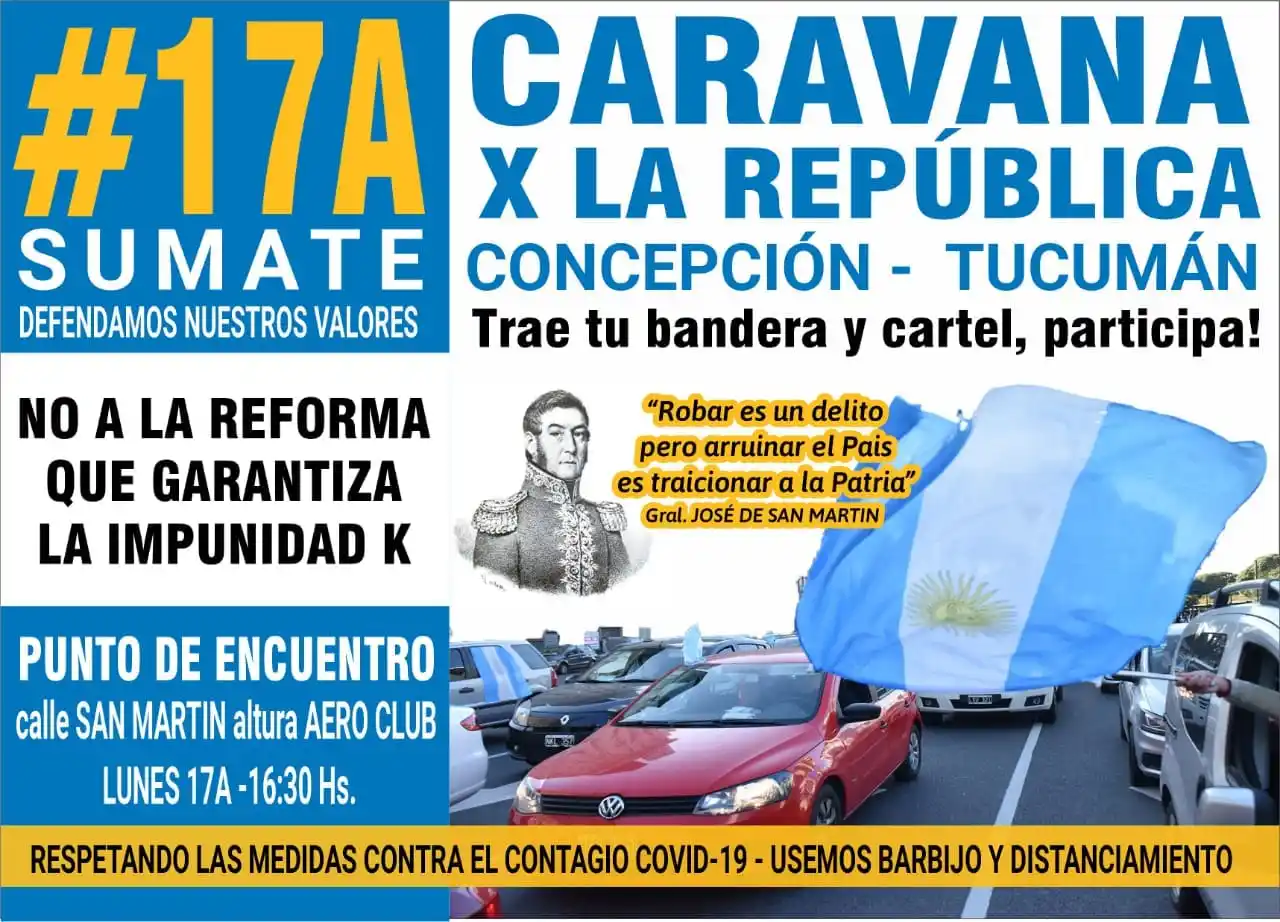 CONVOCATORIA. La imagen que compartió Molinuevo en su cuenta de Facebook.